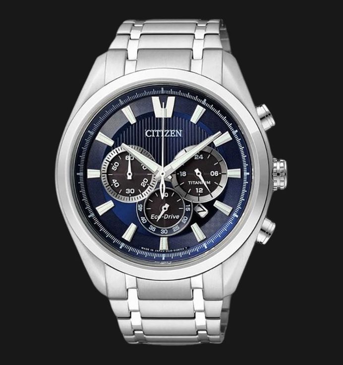 Citizen Chronograph CA4010-58L Eco-Drive Blue Dial Titanium Strap