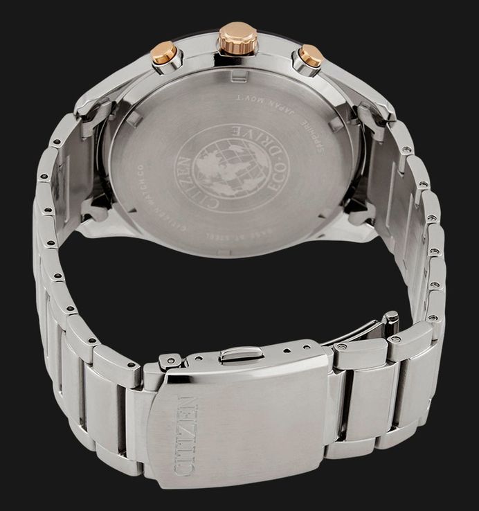 Citizen Eco-Drive CA4456-83X Chronograph Men Brown Dial Stainless Steel Strap