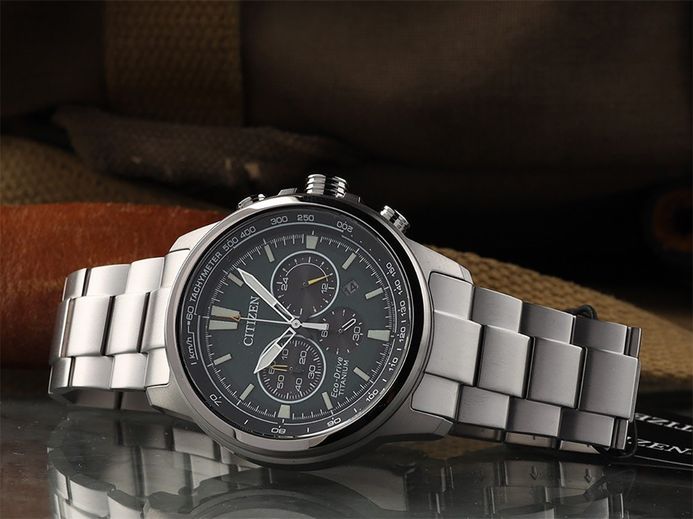 Citizen Eco Drive CA4570-88X Men Titanium Chronograph Dual