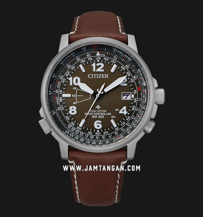 Citizen Promaster CB0240-29X Eco Drive Brown Dial Brown Leather Strap