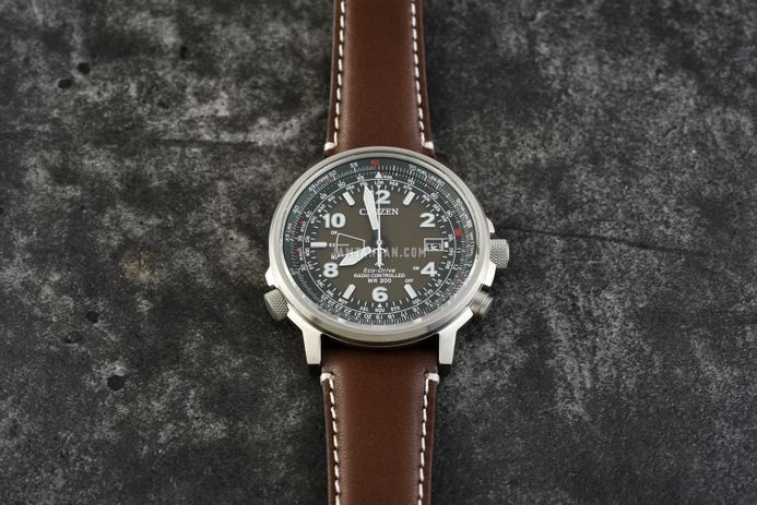 Citizen Promaster CB0240-29X Eco Drive Brown Dial Brown Leather Strap