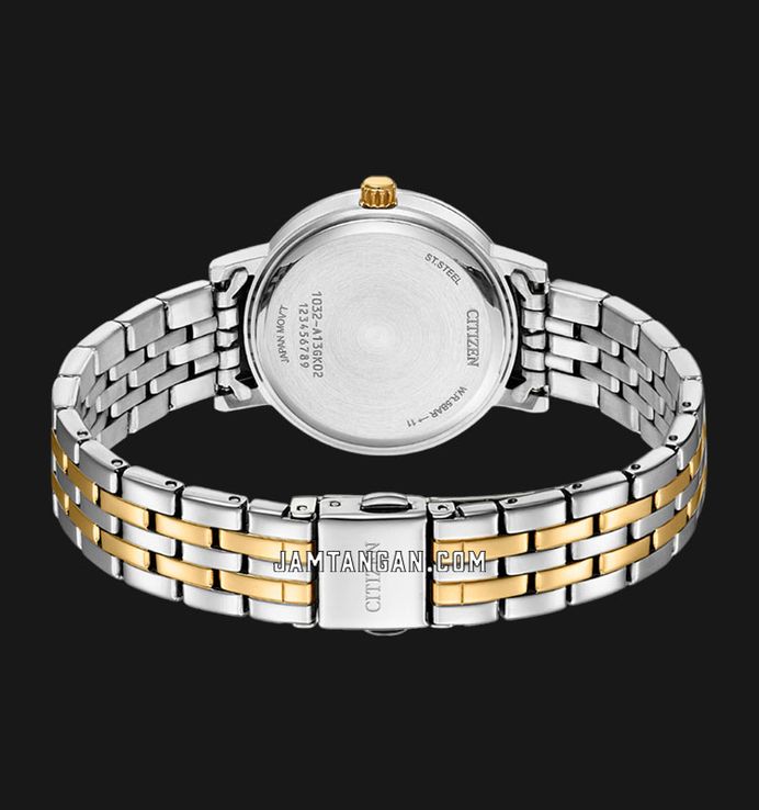 Citizen EL3106-59D Ladies Mother of Pearl Dial Dual Tone Stainless Steel Strap