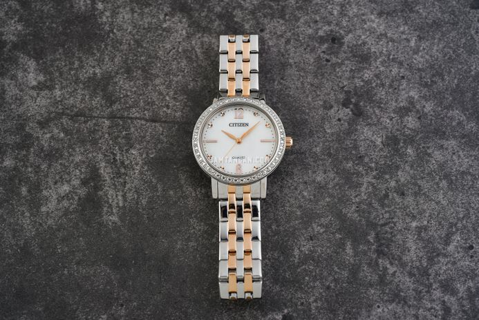 Citizen EL3106-59D Ladies Mother of Pearl Dial Dual Tone Stainless Steel Strap