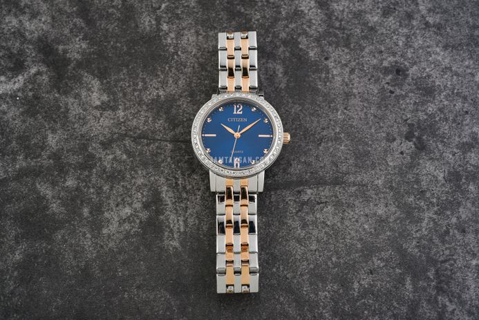 Citizen EL3106-59L Ladies Blue Dial Dual Tone Stainless Steel Strap