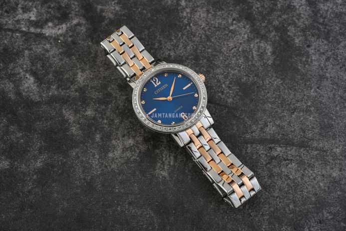 Citizen EL3106-59L Ladies Blue Dial Dual Tone Stainless Steel Strap