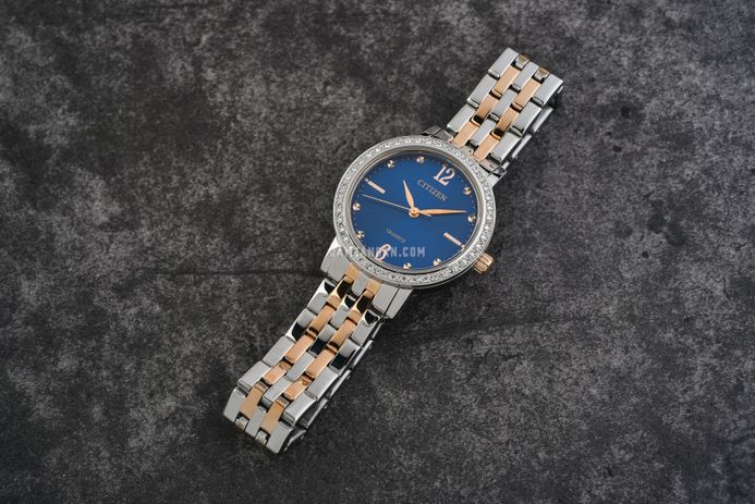Citizen EL3106-59L Ladies Blue Dial Dual Tone Stainless Steel Strap