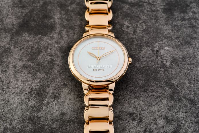 【セール】 EM0673-83D L Citizen Eco-Drive Rose Dial Pearl Of Mother 腕時計