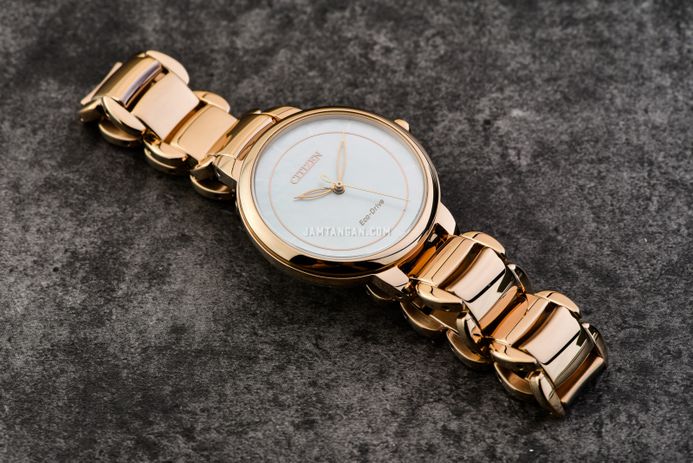 注目ブランド Citizen L EM0673-83D Eco-Drive Mother Of Pearl Dial Rose 腕時計