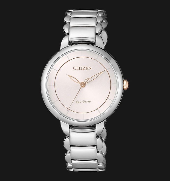 Citizen L EM0676-85X Ladies Light Pink Dial Stainless Steel Strap