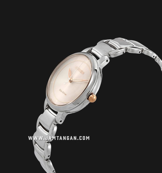 Citizen L EM0676-85X Ladies Light Pink Dial Stainless Steel Strap