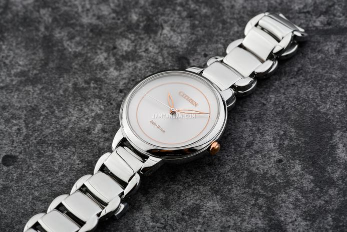 Citizen L EM0676-85X Ladies Light Pink Dial Stainless Steel Strap