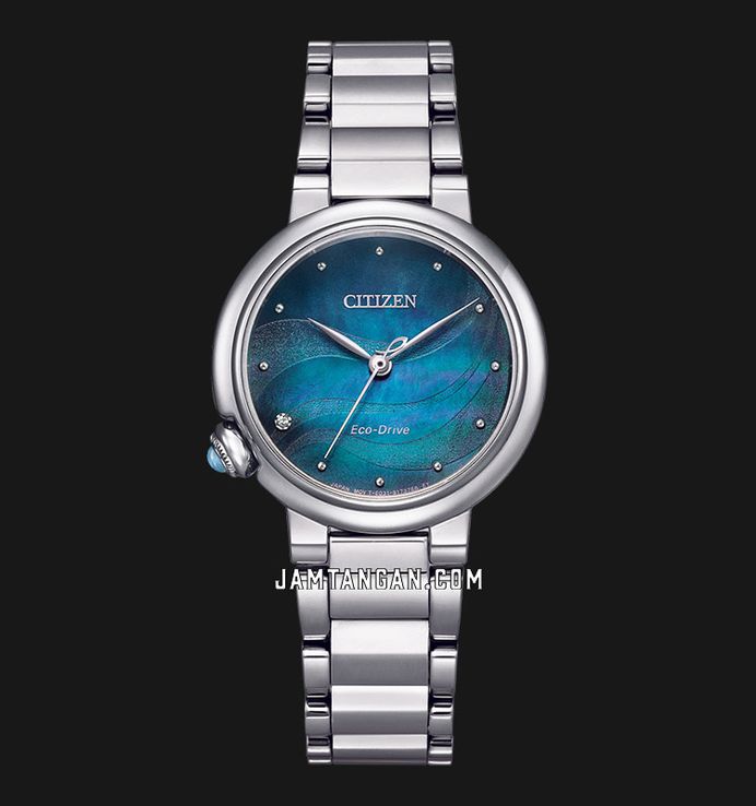 Citizen L EM0910-80N Ladies Mother Of Pearl Blue Dial Stainless Steel Strap