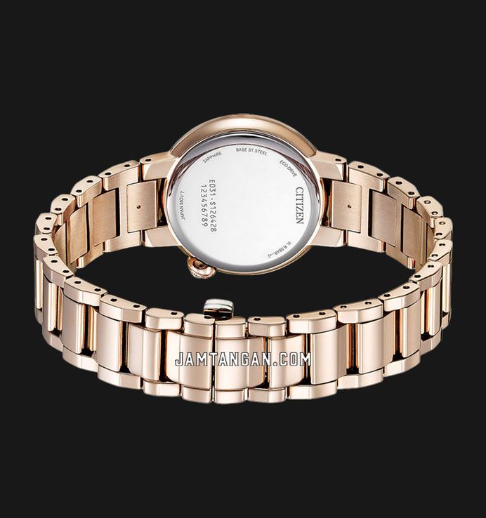 Citizen L EM0912-84Y Ladies Mother of Pearl Dial Rose Gold Stainless Steel Strap