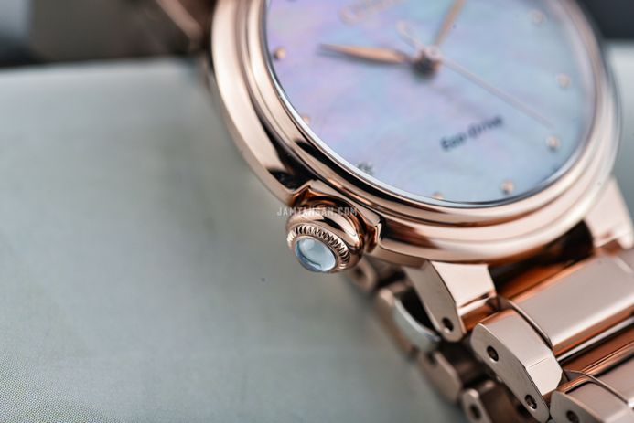 Citizen L EM0912-84Y Ladies Mother of Pearl Dial Rose Gold Stainless Steel Strap