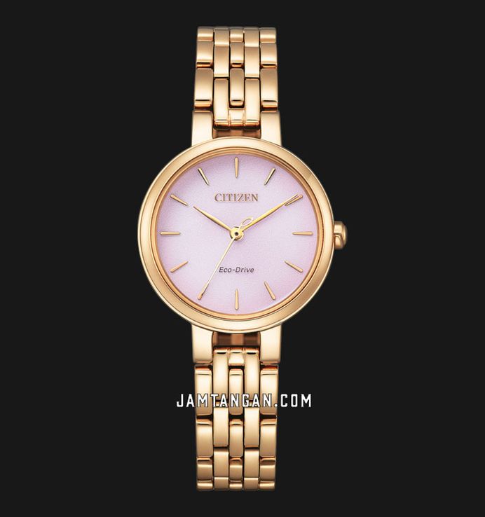 Citizen L EM0993-82X Ladies Pink Dial Rose Gold Stainless Steel Strap