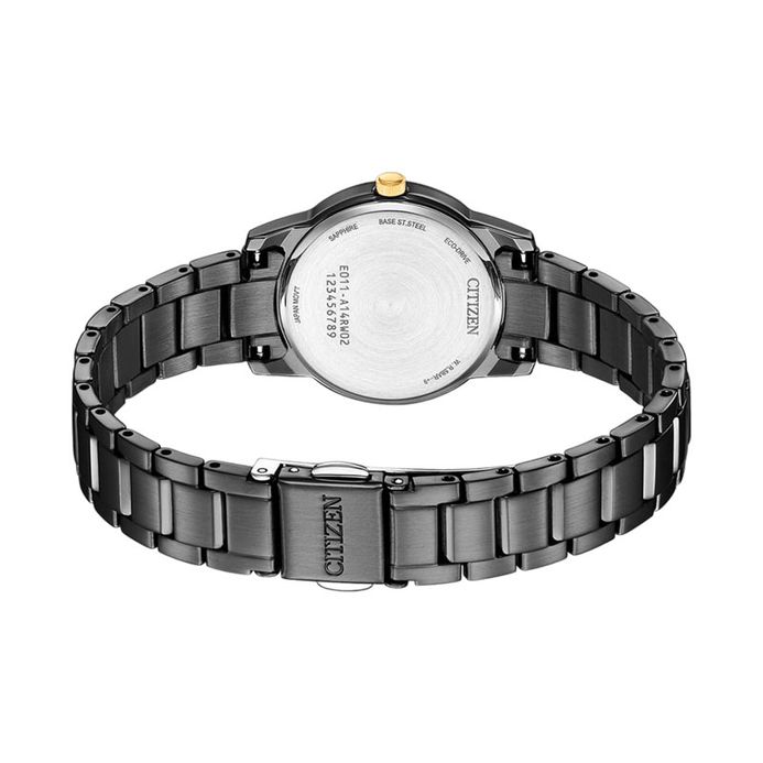 Citizen Eco Drive EW2316-79E Ladies Black Dial Black Stainless Steel Strap