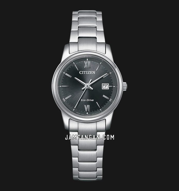 Citizen Eco Drive EW2318-73E Ladies Black Dial Stainless Steel Strap