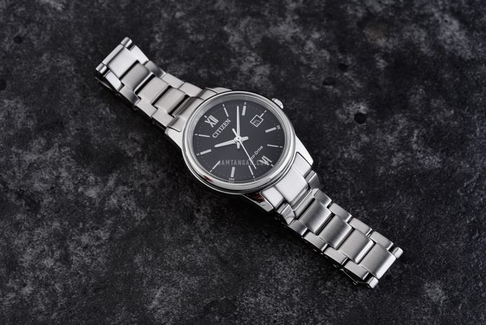 Citizen Eco Drive EW2318-73E Ladies Black Dial Stainless Steel Strap