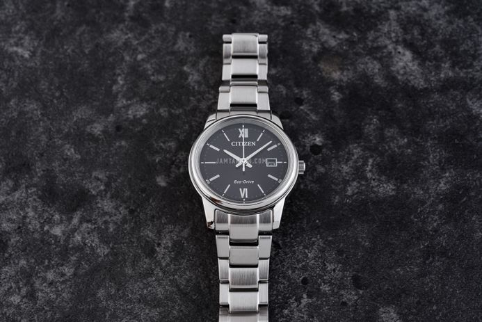 Citizen Eco Drive EW2318-73E Ladies Black Dial Stainless Steel Strap