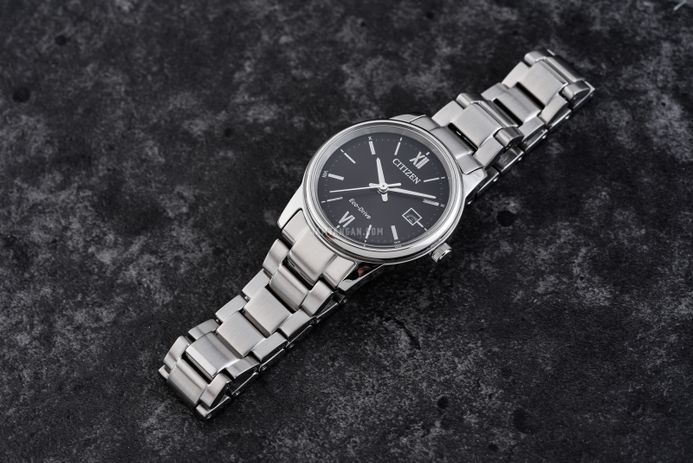 Citizen Eco Drive EW2318-73E Ladies Black Dial Stainless Steel Strap