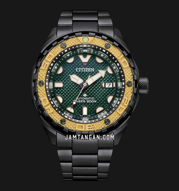 Citizen Promaster NB6008-82X Automatic Green Anaconda Dial Black Titanium Strap Limited Edition