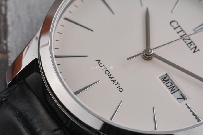 Citizen Mechanical NH8350-08B Automatic White Dial Black Leather Strap