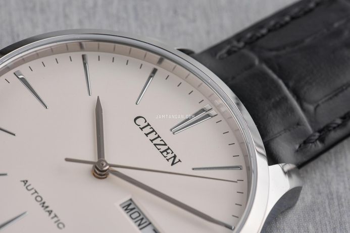 Citizen Mechanical NH8350-08B Automatic White Dial Black Leather Strap