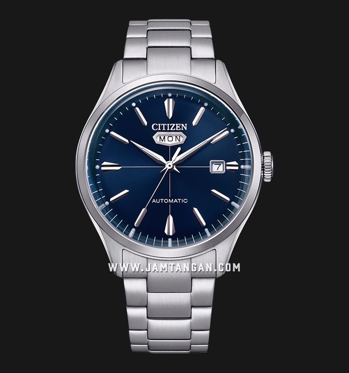 Citizen C7 Mechanical NH8391-51L Crystal Seven Reissue Men Blue Dial Stainless Steel Strap