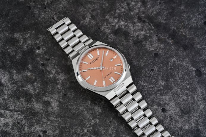 Citizen Mechanical NJ0159-86Z Automatic Men Tsuyosa Salmon Dial Stainless Steel Strap