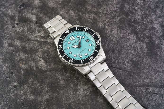 Citizen Mechanical NJ0170-83X Automatic Men Baby Blue Dial Stainless Steel Strap