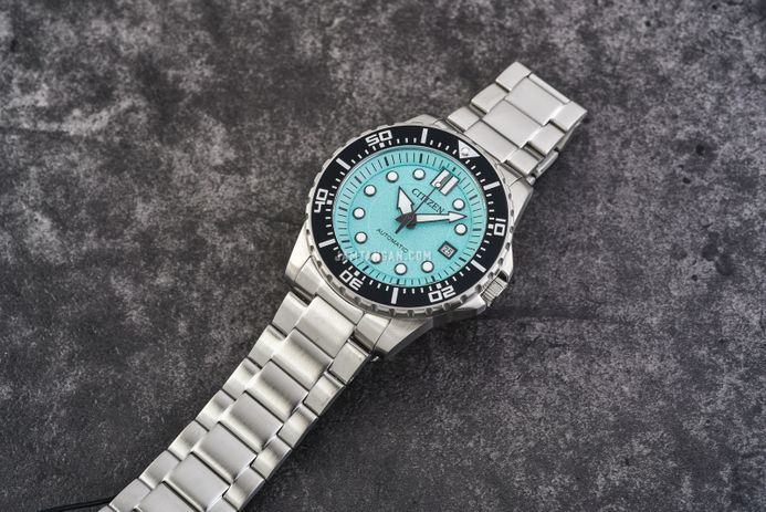 Citizen Mechanical NJ0170-83X Automatic Men Baby Blue Dial Stainless Steel Strap