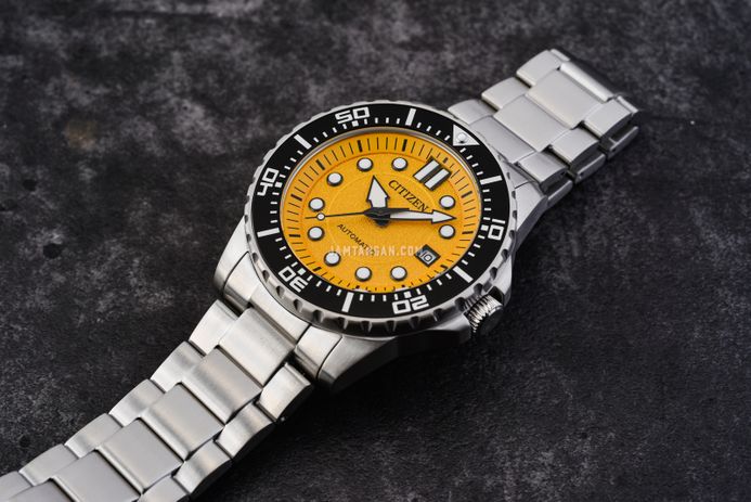Citizen Mechanical NJ0170-83Z Automatic Men Yellow Dial Stainless Steel Strap