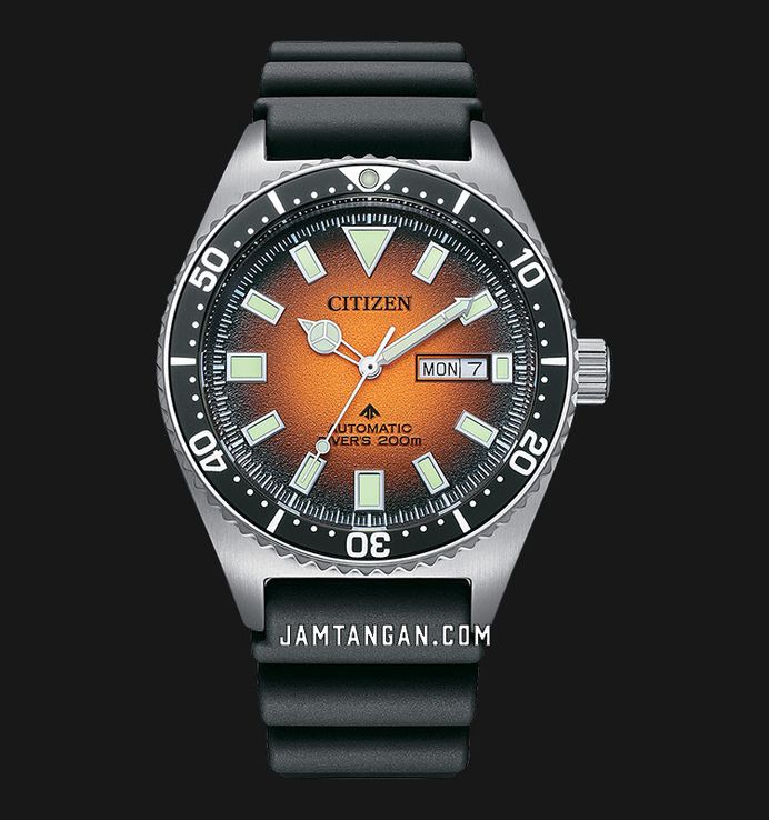 Citizen Promaster NY0120-01Z Automatic Men Orange Gradient Dial Black Rubber Strap