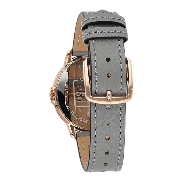 Coach Arden 14503611 Ladies White Dial Grey Leather Strap  display picture 1