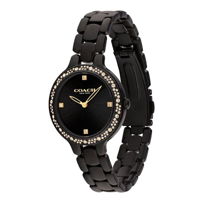 Coach Chelsea 14504352 Ladies Black Dial Black Stainless Steel Strap ...