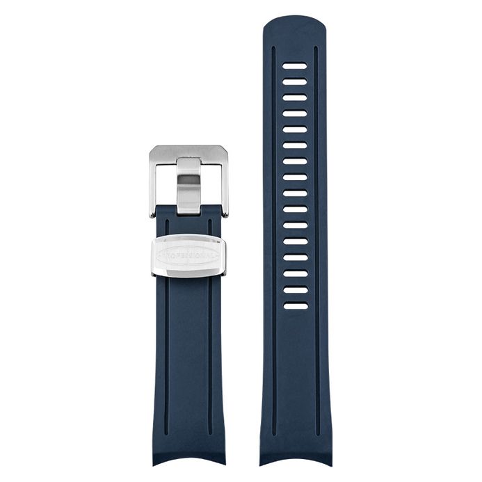 Strap Crafter Blue SKX CB05-SKX-Navy 22mm Curved End Rubber Strap