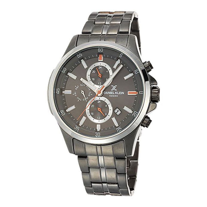 Daniel Klein Exclusive DK112510-6 Chronograph Men Gunmetal Dial