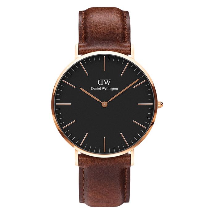 Daniel Wellington Classic DW00100124 St Mawes Black Dial Brown