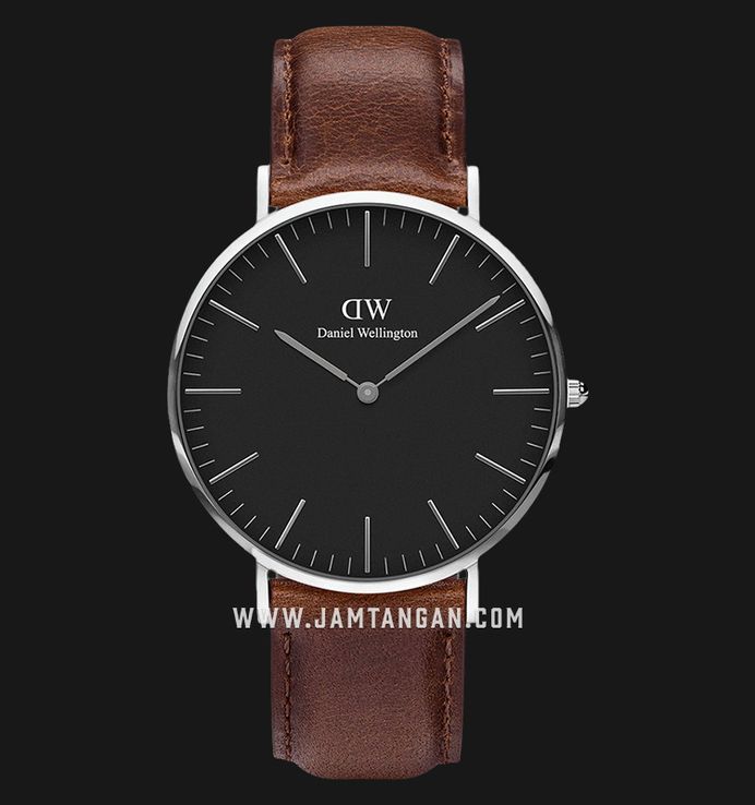Brown Leather Strap Daniel Wellington Classic Black Bristol Watch