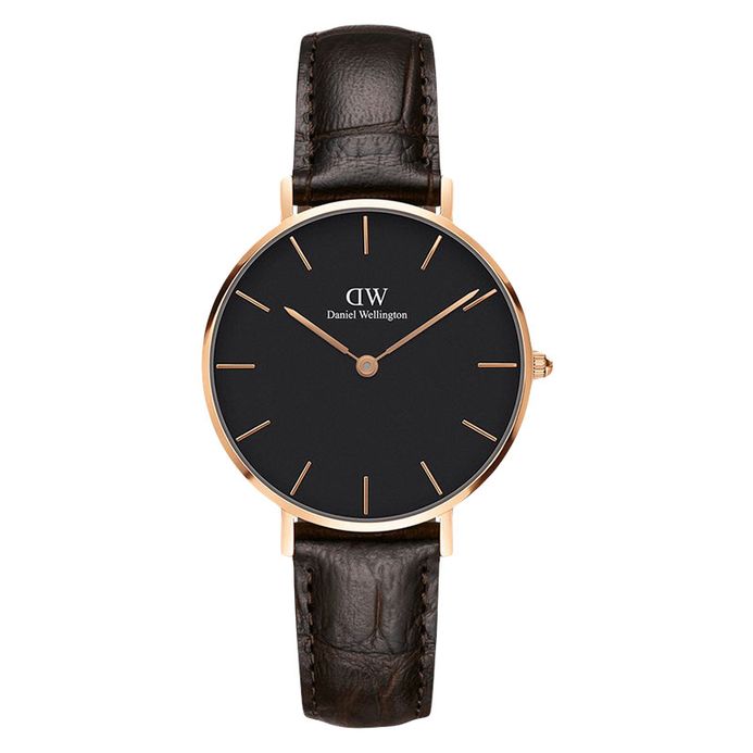 Daniel Wellington Classic Petite York 32mm Black Dial Brown