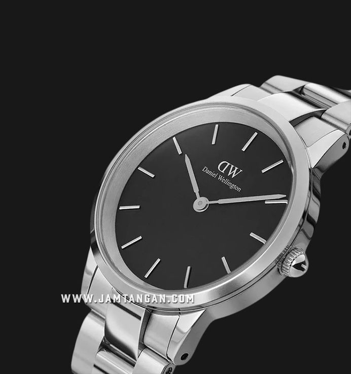 Daniel Wellington Iconic Link DW00100204 Black Dial Stainless Steel Strap