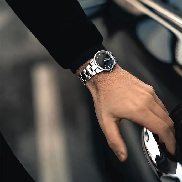 Daniel Wellington Iconic Link DW00100204 Black Dial Stainless Steel Strap