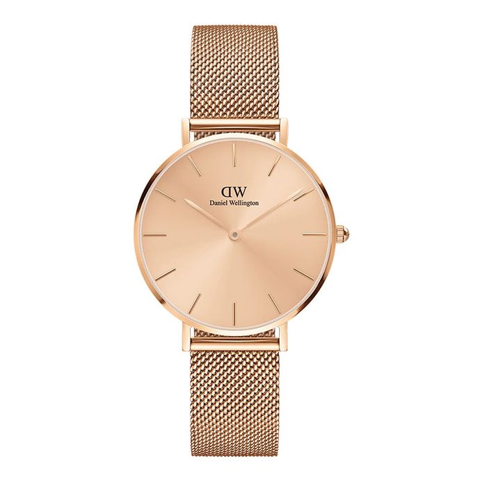 Daniel Wellington Petite Unitone DW00100471 Rose Gold Dial Rose Gold Mesh  Strap