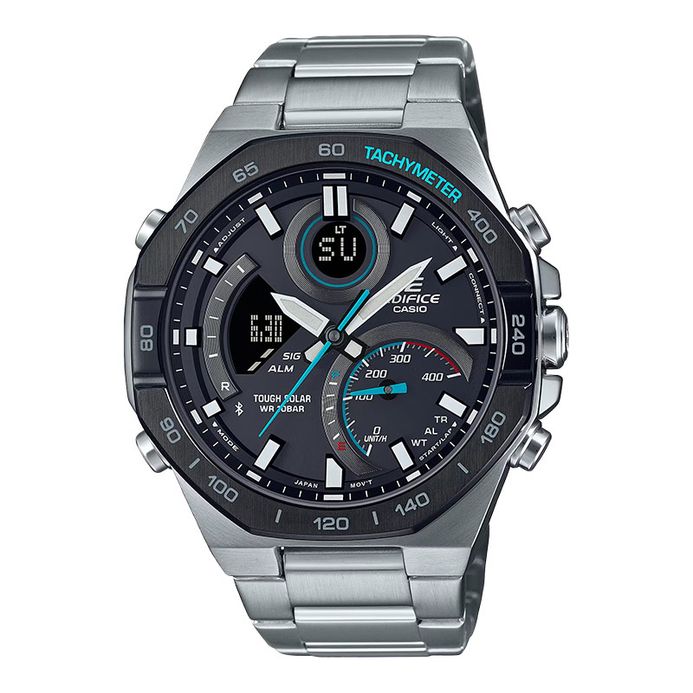 Casio Edifice ECB-950DB-1ADF Tough Solar Men Digital Analog Dial Stainless  Steel Band