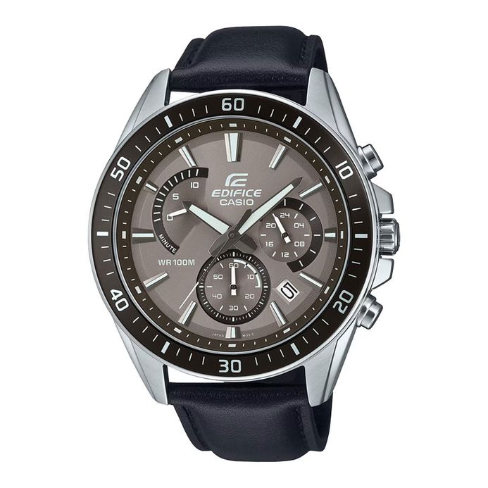 Edifice Efr Casio Edifice Tali Kulit Free Box Jam Tangan Pria