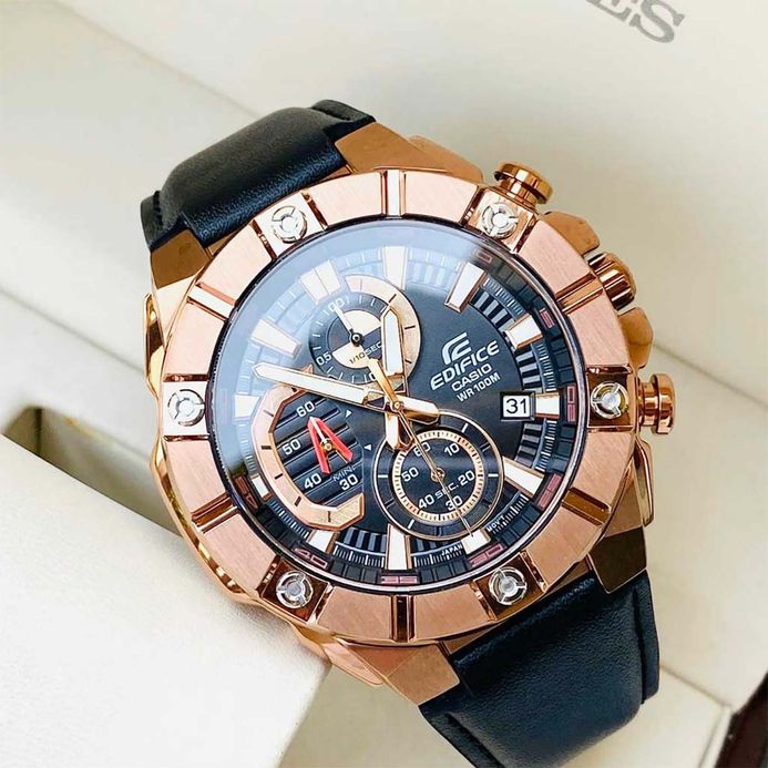 Casio Edifice EFR-569BL-1A EFR-569BL-1AVUDF Chronograph Black Dial