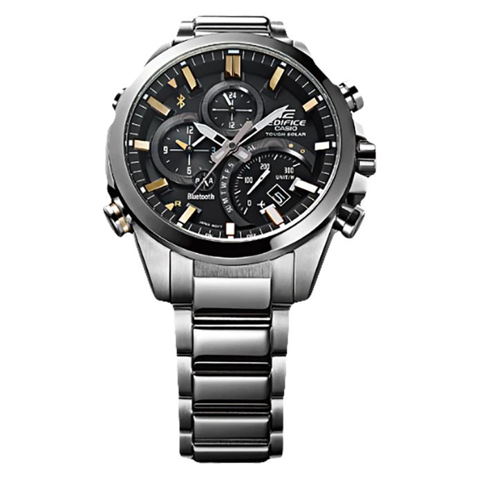 Casio Edifice EQB-500D-1A2ER Bluetooth Black Analog Dial Stainless Steel  Strap
