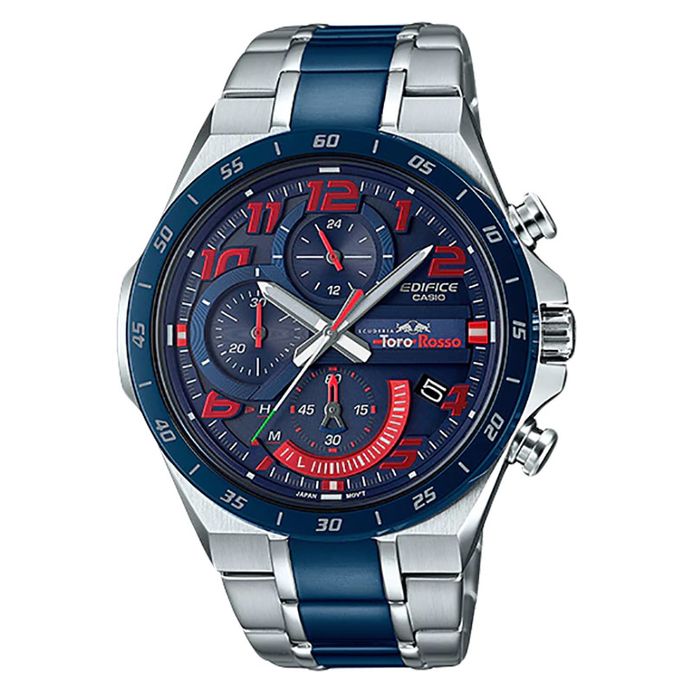 Casio Edifice EQS-920TR-2ADR Scuderia Toro Rosso Limited Edition Blue Dial  Dual Tone Stainless Steel