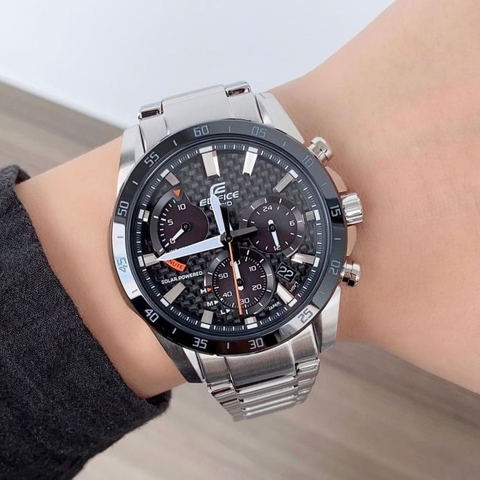 Casio Edifice EQS-930DB-1A EQS-930DB-1AVUDF Carbon Fiber Dial