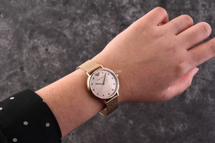 Emporio Armani Fashion AR11129 Ladies Rose Gold Dial Rose Gold